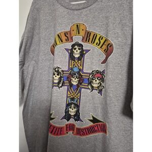 Guns And Roses Band Tour T Shirt SIZE XXXL  CITIES ON BACK Gray With Graphics